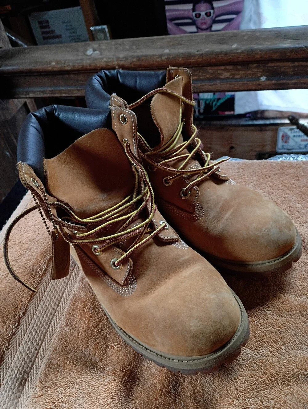 Timberland Wheat Brown Waterproof Lace-Up Work Boots